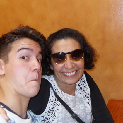 Ma mère et moi.